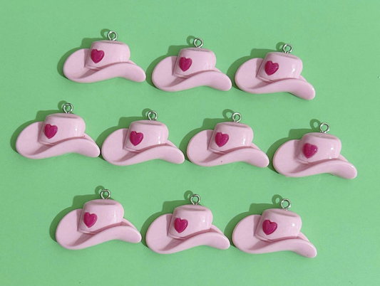 Charms numero 27 - CHAPEAU COWBOY PINK
