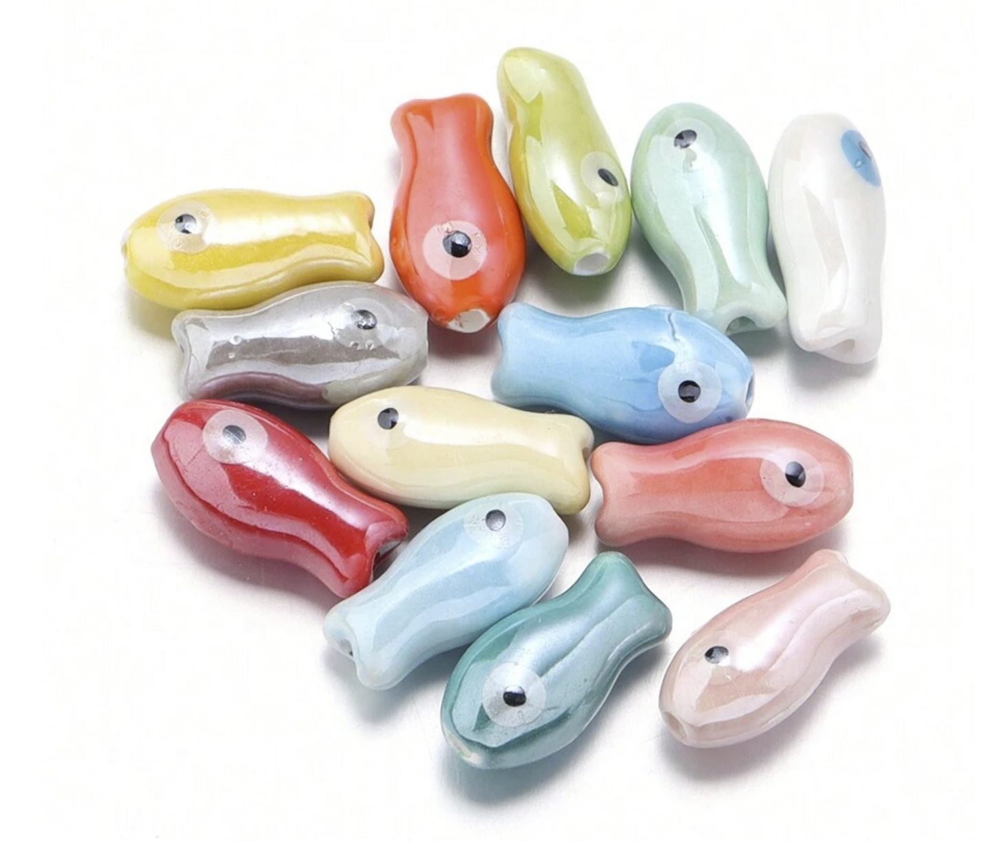 Charms numero 24 -  Fish céramique