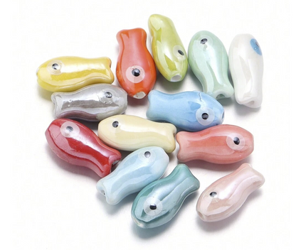 Charms numero 24 -  Fish céramique