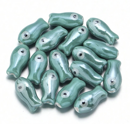 Charms numero 24 -  Fish céramique