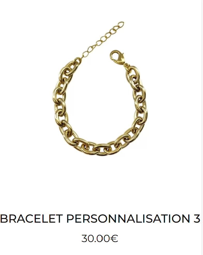 Bracelet personnalisation numéro 3
