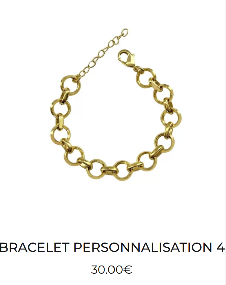 Bracelet chaîne personnalisable numéro 4