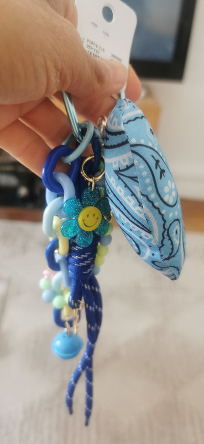 Bijoux de sacs cœur bandana