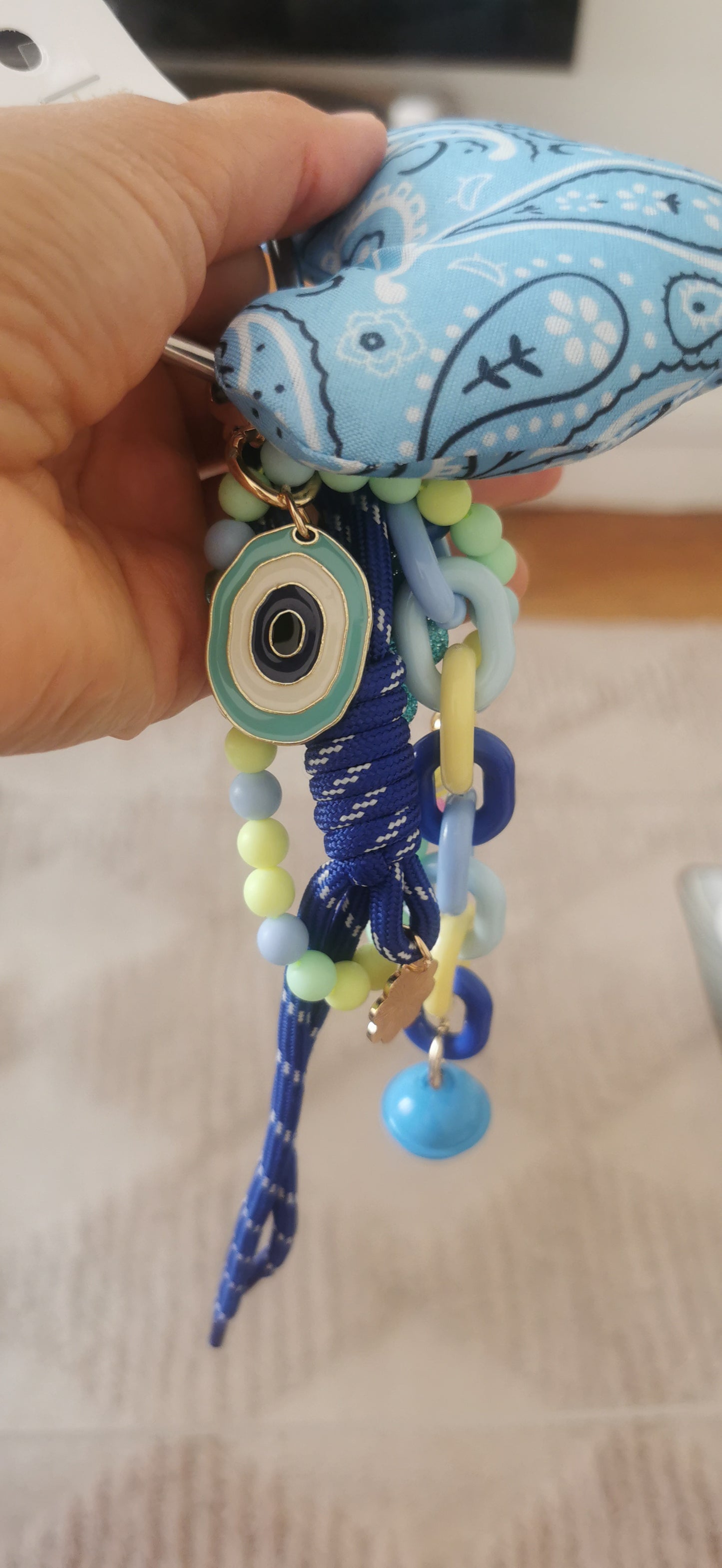 Bijoux de sacs cœur bandana