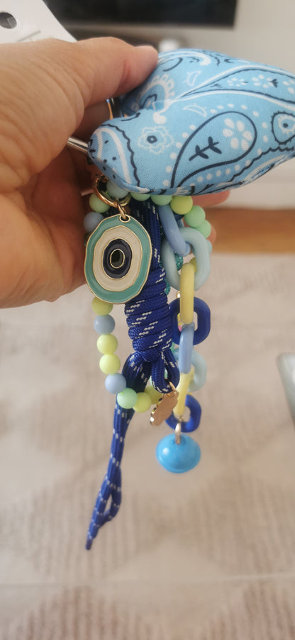 Bijoux de sacs cœur bandana